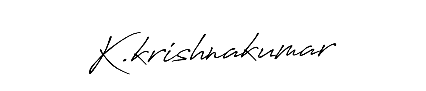 Make a beautiful signature design for name K.krishnakumar. With this signature (Antro_Vectra_Bolder) style, you can create a handwritten signature for free. K.krishnakumar signature style 7 images and pictures png