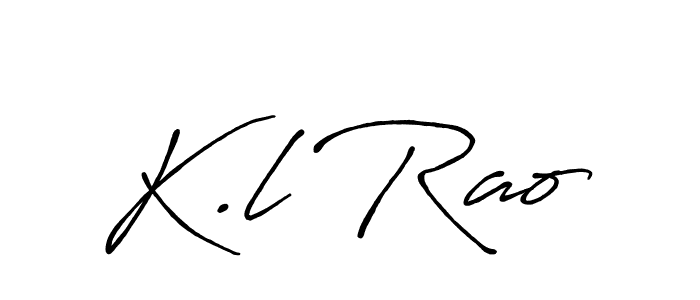 Use a signature maker to create a handwritten signature online. With this signature software, you can design (Antro_Vectra_Bolder) your own signature for name K.l Rao. K.l Rao signature style 7 images and pictures png