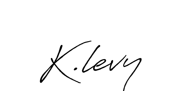 Create a beautiful signature design for name K.levy. With this signature (Antro_Vectra_Bolder) fonts, you can make a handwritten signature for free. K.levy signature style 7 images and pictures png
