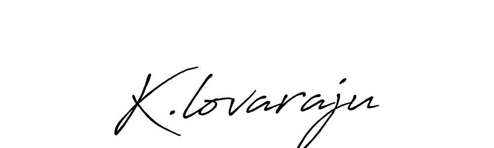 The best way (Antro_Vectra_Bolder) to make a short signature is to pick only two or three words in your name. The name K.lovaraju include a total of six letters. For converting this name. K.lovaraju signature style 7 images and pictures png