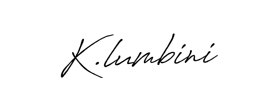 K.lumbini stylish signature style. Best Handwritten Sign (Antro_Vectra_Bolder) for my name. Handwritten Signature Collection Ideas for my name K.lumbini. K.lumbini signature style 7 images and pictures png
