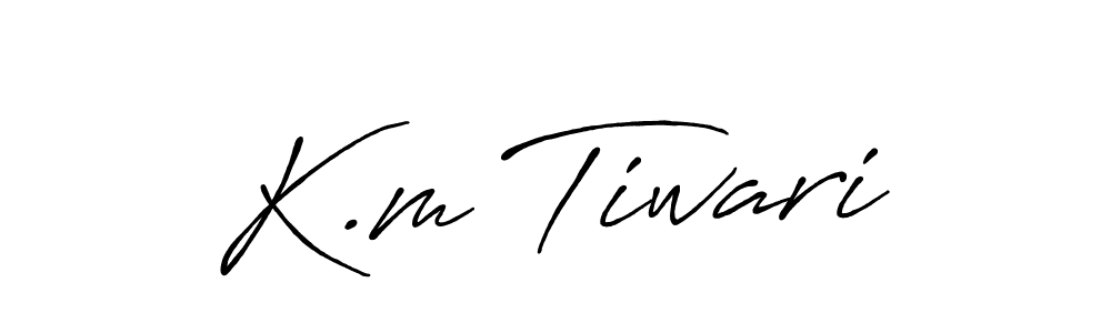 Make a beautiful signature design for name K.m Tiwari. Use this online signature maker to create a handwritten signature for free. K.m Tiwari signature style 7 images and pictures png