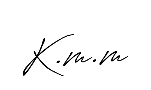 K.m.m stylish signature style. Best Handwritten Sign (Antro_Vectra_Bolder) for my name. Handwritten Signature Collection Ideas for my name K.m.m. K.m.m signature style 7 images and pictures png