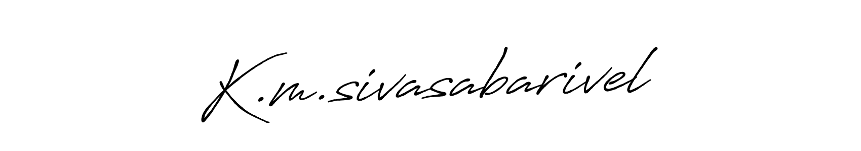 Use a signature maker to create a handwritten signature online. With this signature software, you can design (Antro_Vectra_Bolder) your own signature for name K.m.sivasabarivel. K.m.sivasabarivel signature style 7 images and pictures png