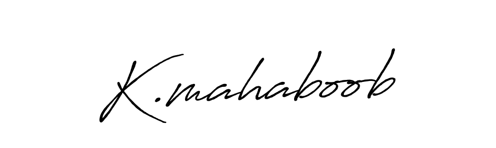 Antro_Vectra_Bolder is a professional signature style that is perfect for those who want to add a touch of class to their signature. It is also a great choice for those who want to make their signature more unique. Get K.mahaboob name to fancy signature for free. K.mahaboob signature style 7 images and pictures png