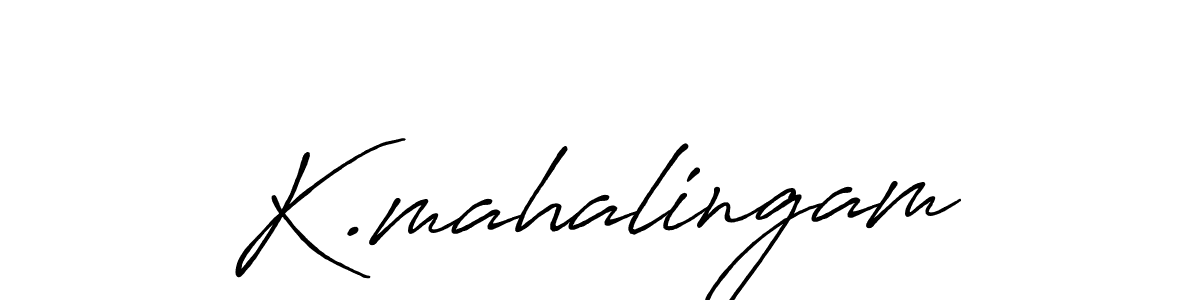 Also we have K.mahalingam name is the best signature style. Create professional handwritten signature collection using Antro_Vectra_Bolder autograph style. K.mahalingam signature style 7 images and pictures png