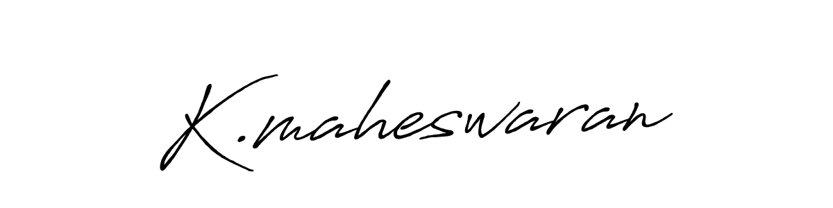How to make K.maheswaran name signature. Use Antro_Vectra_Bolder style for creating short signs online. This is the latest handwritten sign. K.maheswaran signature style 7 images and pictures png
