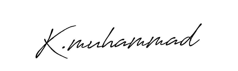 Design your own signature with our free online signature maker. With this signature software, you can create a handwritten (Antro_Vectra_Bolder) signature for name K.muhammad. K.muhammad signature style 7 images and pictures png