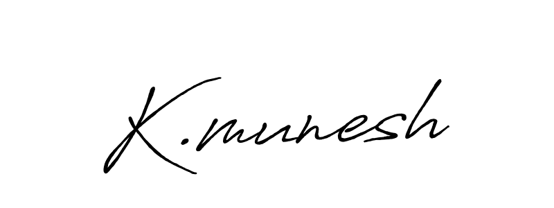 Similarly Antro_Vectra_Bolder is the best handwritten signature design. Signature creator online .You can use it as an online autograph creator for name K.munesh. K.munesh signature style 7 images and pictures png