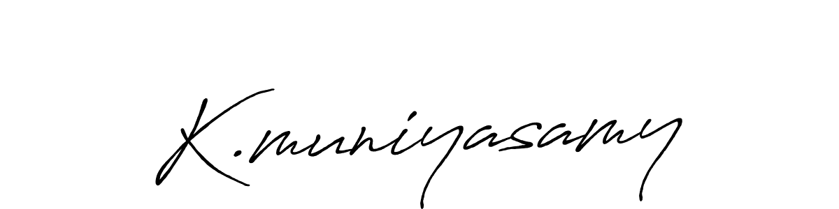 Antro_Vectra_Bolder is a professional signature style that is perfect for those who want to add a touch of class to their signature. It is also a great choice for those who want to make their signature more unique. Get K.muniyasamy name to fancy signature for free. K.muniyasamy signature style 7 images and pictures png