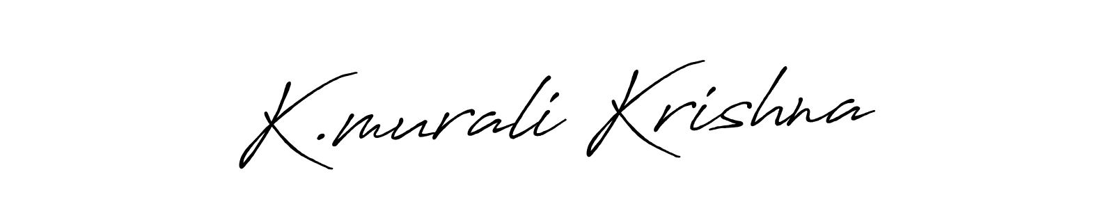 Use a signature maker to create a handwritten signature online. With this signature software, you can design (Antro_Vectra_Bolder) your own signature for name K.murali Krishna. K.murali Krishna signature style 7 images and pictures png