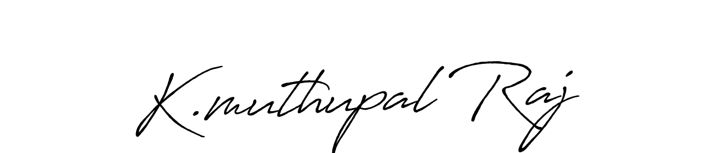 How to make K.muthupal Raj name signature. Use Antro_Vectra_Bolder style for creating short signs online. This is the latest handwritten sign. K.muthupal Raj signature style 7 images and pictures png
