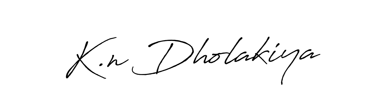 Antro_Vectra_Bolder is a professional signature style that is perfect for those who want to add a touch of class to their signature. It is also a great choice for those who want to make their signature more unique. Get K.n Dholakiya name to fancy signature for free. K.n Dholakiya signature style 7 images and pictures png