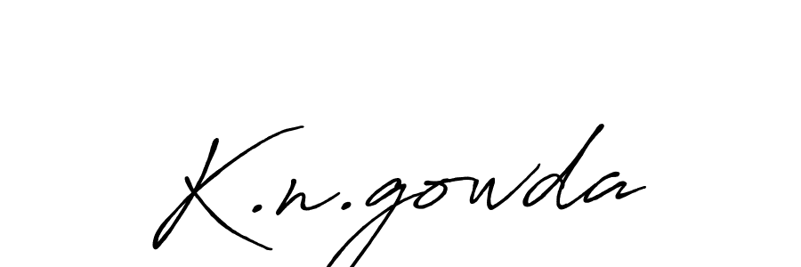 Make a beautiful signature design for name K.n.gowda. With this signature (Antro_Vectra_Bolder) style, you can create a handwritten signature for free. K.n.gowda signature style 7 images and pictures png