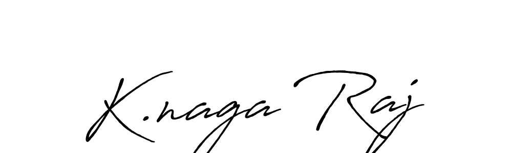 K.naga Raj stylish signature style. Best Handwritten Sign (Antro_Vectra_Bolder) for my name. Handwritten Signature Collection Ideas for my name K.naga Raj. K.naga Raj signature style 7 images and pictures png