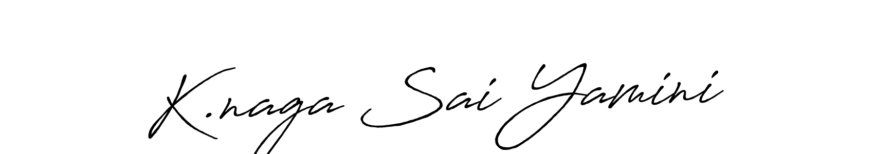 How to make K.naga Sai Yamini signature? Antro_Vectra_Bolder is a professional autograph style. Create handwritten signature for K.naga Sai Yamini name. K.naga Sai Yamini signature style 7 images and pictures png