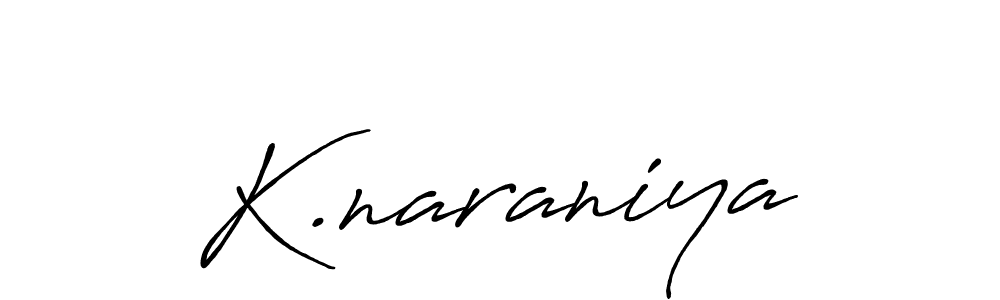 The best way (Antro_Vectra_Bolder) to make a short signature is to pick only two or three words in your name. The name K.naraniya include a total of six letters. For converting this name. K.naraniya signature style 7 images and pictures png