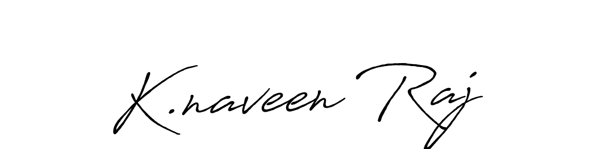 Design your own signature with our free online signature maker. With this signature software, you can create a handwritten (Antro_Vectra_Bolder) signature for name K.naveen Raj. K.naveen Raj signature style 7 images and pictures png