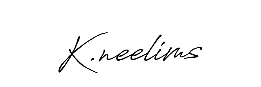 Similarly Antro_Vectra_Bolder is the best handwritten signature design. Signature creator online .You can use it as an online autograph creator for name K.neelims. K.neelims signature style 7 images and pictures png