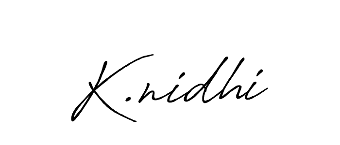 How to make K.nidhi name signature. Use Antro_Vectra_Bolder style for creating short signs online. This is the latest handwritten sign. K.nidhi signature style 7 images and pictures png