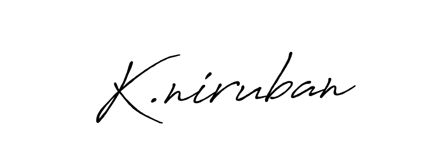 How to make K.niruban name signature. Use Antro_Vectra_Bolder style for creating short signs online. This is the latest handwritten sign. K.niruban signature style 7 images and pictures png