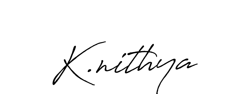 if you are searching for the best signature style for your name K.nithya. so please give up your signature search. here we have designed multiple signature styles  using Antro_Vectra_Bolder. K.nithya signature style 7 images and pictures png