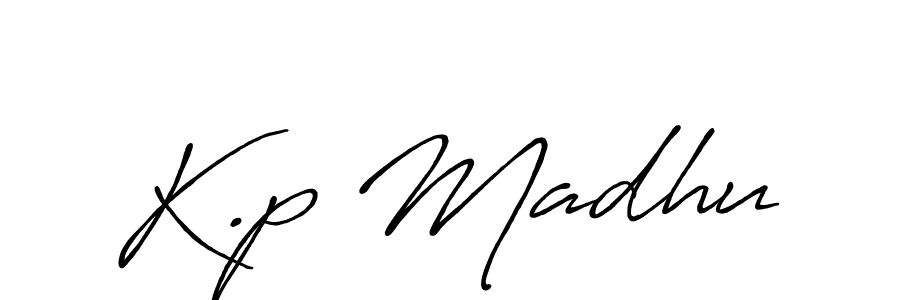 if you are searching for the best signature style for your name K.p Madhu. so please give up your signature search. here we have designed multiple signature styles  using Antro_Vectra_Bolder. K.p Madhu signature style 7 images and pictures png