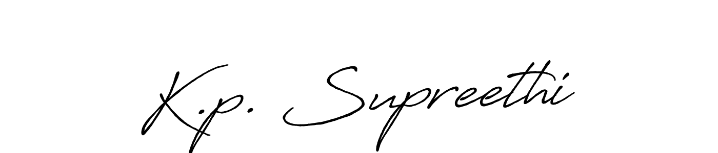 if you are searching for the best signature style for your name K.p. Supreethi. so please give up your signature search. here we have designed multiple signature styles  using Antro_Vectra_Bolder. K.p. Supreethi signature style 7 images and pictures png