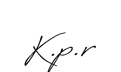 How to make K.p.r signature? Antro_Vectra_Bolder is a professional autograph style. Create handwritten signature for K.p.r name. K.p.r signature style 7 images and pictures png