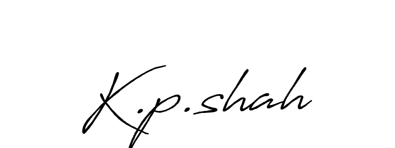 Make a beautiful signature design for name K.p.shah. With this signature (Antro_Vectra_Bolder) style, you can create a handwritten signature for free. K.p.shah signature style 7 images and pictures png