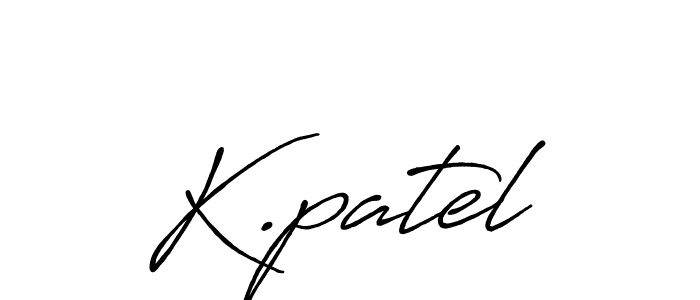 K.patel stylish signature style. Best Handwritten Sign (Antro_Vectra_Bolder) for my name. Handwritten Signature Collection Ideas for my name K.patel. K.patel signature style 7 images and pictures png