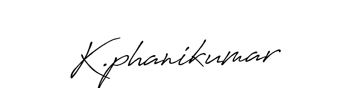 The best way (Antro_Vectra_Bolder) to make a short signature is to pick only two or three words in your name. The name K.phanikumar include a total of six letters. For converting this name. K.phanikumar signature style 7 images and pictures png