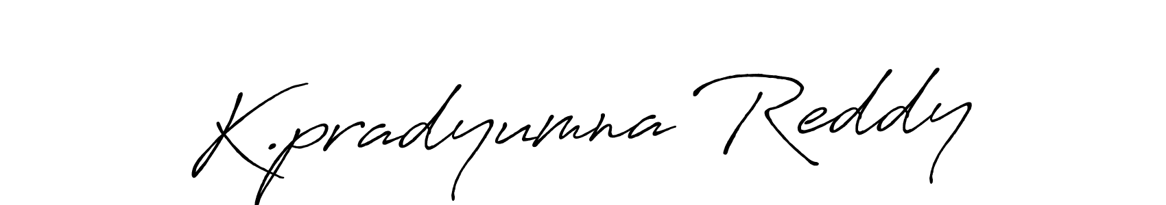Create a beautiful signature design for name K.pradyumna Reddy. With this signature (Antro_Vectra_Bolder) fonts, you can make a handwritten signature for free. K.pradyumna Reddy signature style 7 images and pictures png