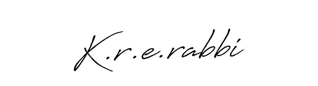 Create a beautiful signature design for name K.r.e.rabbi. With this signature (Antro_Vectra_Bolder) fonts, you can make a handwritten signature for free. K.r.e.rabbi signature style 7 images and pictures png