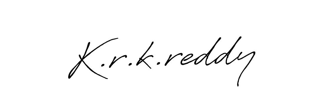 How to make K.r.k.reddy signature? Antro_Vectra_Bolder is a professional autograph style. Create handwritten signature for K.r.k.reddy name. K.r.k.reddy signature style 7 images and pictures png