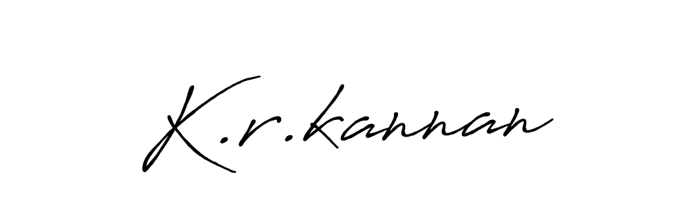 How to make K.r.kannan signature? Antro_Vectra_Bolder is a professional autograph style. Create handwritten signature for K.r.kannan name. K.r.kannan signature style 7 images and pictures png
