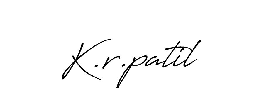 How to make K.r.patil signature? Antro_Vectra_Bolder is a professional autograph style. Create handwritten signature for K.r.patil name. K.r.patil signature style 7 images and pictures png