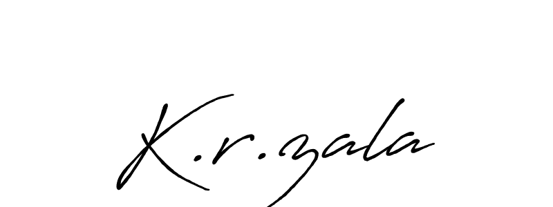 Best and Professional Signature Style for K.r.zala. Antro_Vectra_Bolder Best Signature Style Collection. K.r.zala signature style 7 images and pictures png