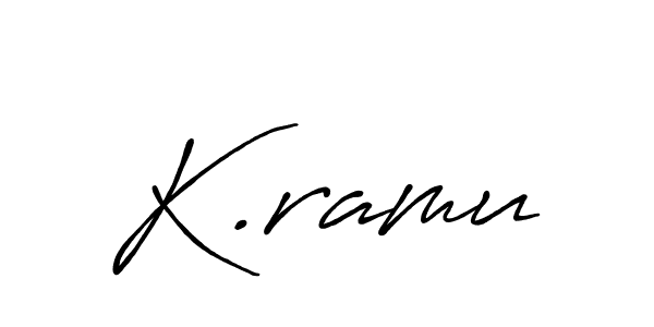 Create a beautiful signature design for name K.ramu. With this signature (Antro_Vectra_Bolder) fonts, you can make a handwritten signature for free. K.ramu signature style 7 images and pictures png