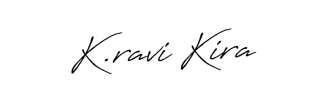Make a beautiful signature design for name K.ravi Kira. With this signature (Antro_Vectra_Bolder) style, you can create a handwritten signature for free. K.ravi Kira signature style 7 images and pictures png
