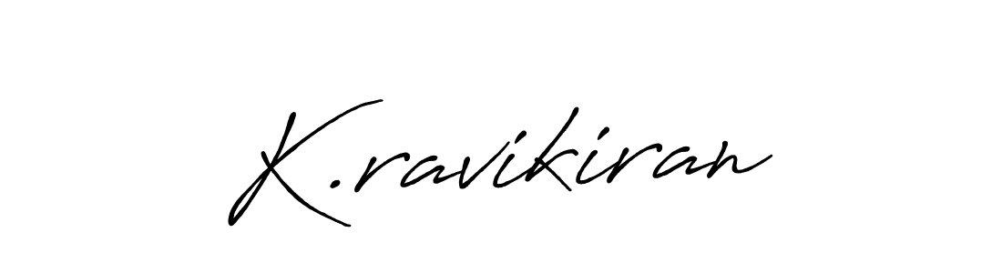 Design your own signature with our free online signature maker. With this signature software, you can create a handwritten (Antro_Vectra_Bolder) signature for name K.ravikiran. K.ravikiran signature style 7 images and pictures png