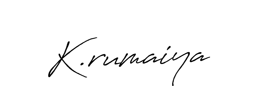 How to make K.rumaiya signature? Antro_Vectra_Bolder is a professional autograph style. Create handwritten signature for K.rumaiya name. K.rumaiya signature style 7 images and pictures png