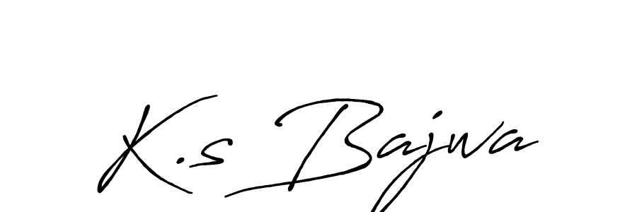 Design your own signature with our free online signature maker. With this signature software, you can create a handwritten (Antro_Vectra_Bolder) signature for name K.s Bajwa. K.s Bajwa signature style 7 images and pictures png