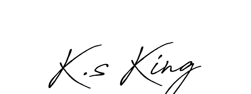 Also You can easily find your signature by using the search form. We will create K.s King name handwritten signature images for you free of cost using Antro_Vectra_Bolder sign style. K.s King signature style 7 images and pictures png