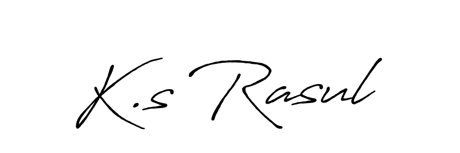 Also You can easily find your signature by using the search form. We will create K.s Rasul name handwritten signature images for you free of cost using Antro_Vectra_Bolder sign style. K.s Rasul signature style 7 images and pictures png