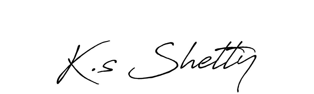 How to make K.s Shetty name signature. Use Antro_Vectra_Bolder style for creating short signs online. This is the latest handwritten sign. K.s Shetty signature style 7 images and pictures png