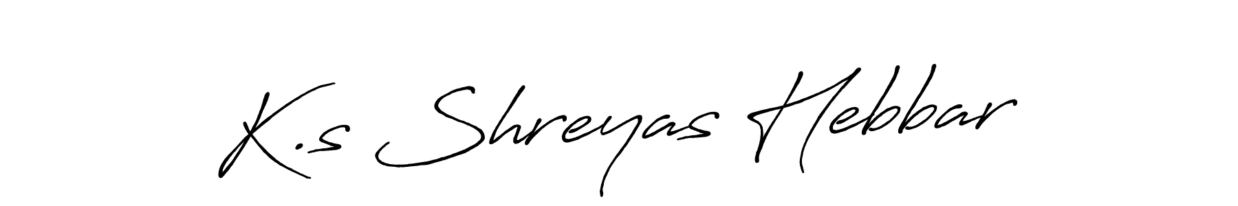 You can use this online signature creator to create a handwritten signature for the name K.s Shreyas Hebbar. This is the best online autograph maker. K.s Shreyas Hebbar signature style 7 images and pictures png