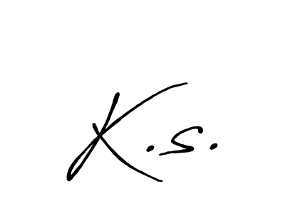 K.s. stylish signature style. Best Handwritten Sign (Antro_Vectra_Bolder) for my name. Handwritten Signature Collection Ideas for my name K.s.. K.s. signature style 7 images and pictures png