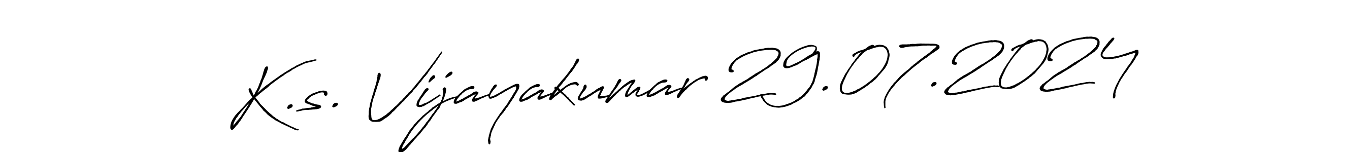 How to make K.s. Vijayakumar 29.07.2024 signature? Antro_Vectra_Bolder is a professional autograph style. Create handwritten signature for K.s. Vijayakumar 29.07.2024 name. K.s. Vijayakumar 29.07.2024 signature style 7 images and pictures png