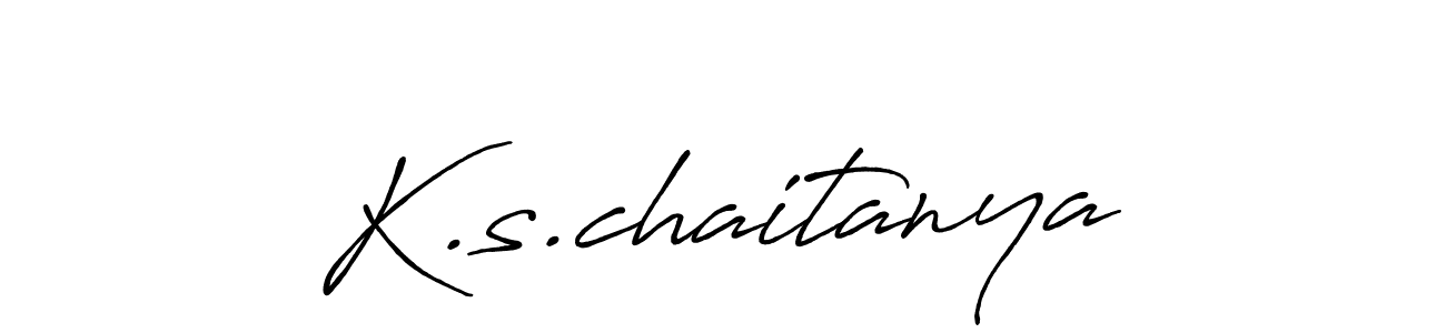 Use a signature maker to create a handwritten signature online. With this signature software, you can design (Antro_Vectra_Bolder) your own signature for name K.s.chaitanya. K.s.chaitanya signature style 7 images and pictures png